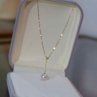 18k�����Ȼ��ˮakoya������Ů�p��С���OӋY����7-8mmAU750