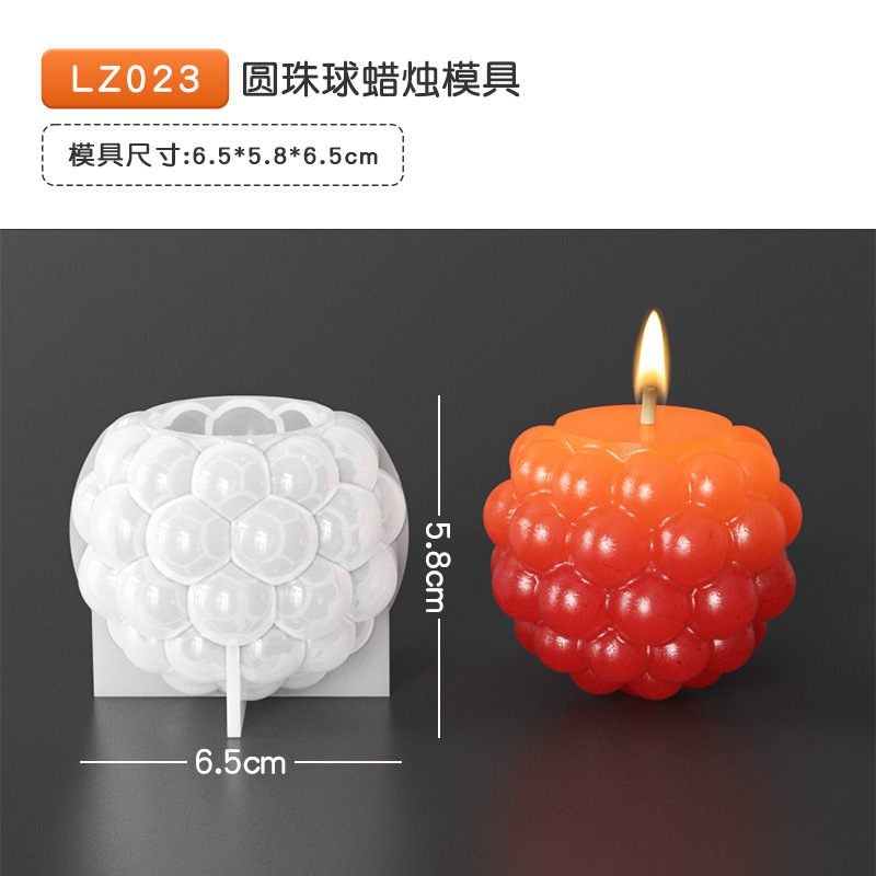 36 epoxi vela molde cristal racimo bola arco Polka Dot cubo vela almacenamiento hecho a mano resina silicona molde