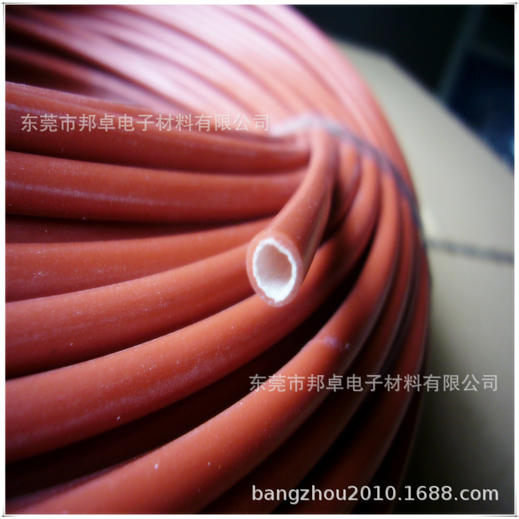 加厚挤出内纤外胶 硅橡胶玻璃纤维套管 耐高温双层硅胶管