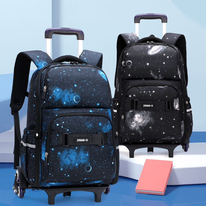 Mochila desmontable de gran capacidad con bolsa de carrito de pescado natural de entrega de una pieza para estudiantes de primaria y secundaria transfronteriza especial para impresión