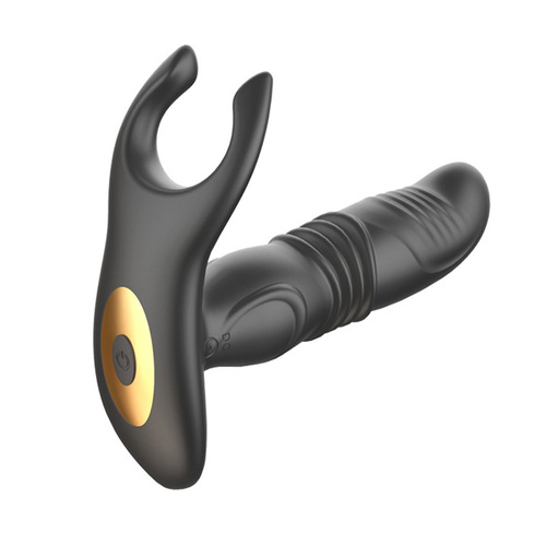 Egg-clip telescopic anus prostate massager wireless remote control anal plug vibrator masturbator adult sex toy