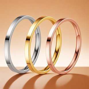 Stainless Steel Ring Women Wholesale Niche High-end Light Luxury ins Style Extremely Fine 18K Personality Jewelry Titanium Steel Ring Extremely Fine