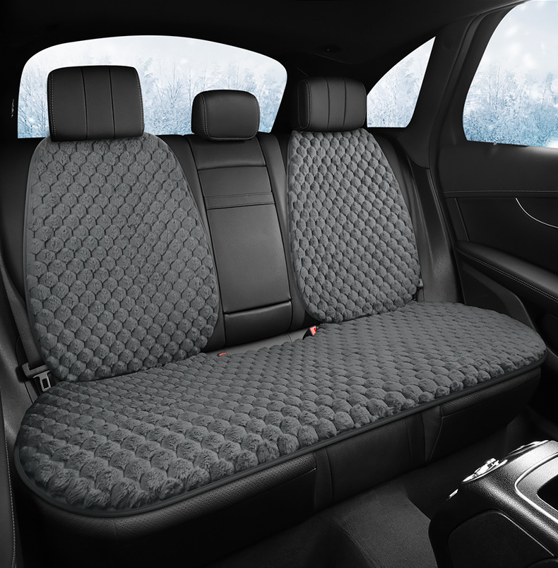 Winter Plush Car Seat Cushion Single Piece Rear Universal Warm Non-Slip