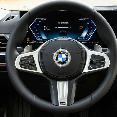Suitable for BMW new 3 Series X3X4X5 central control multimedia interior modification one-click start steering wheel button frame (Other Automotive Interior Supplies) - silver-new-3-series-x3x4x5-steering-wheel