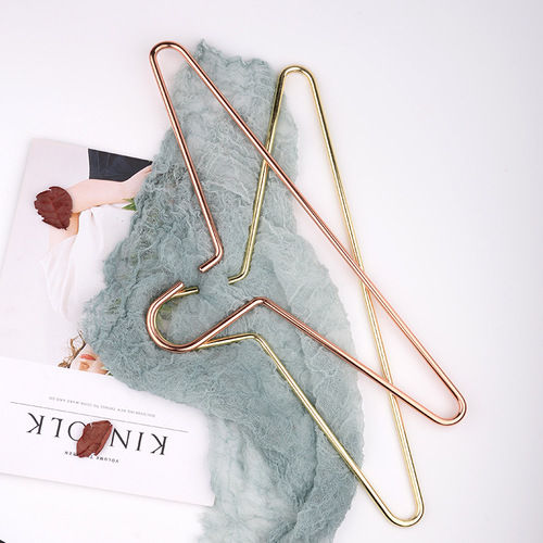 Iron electroplated gold clothes hanger, solid clothes drying rack, children's adult clothes hanger, bed sheet drying rack, thick coat clothes hanger