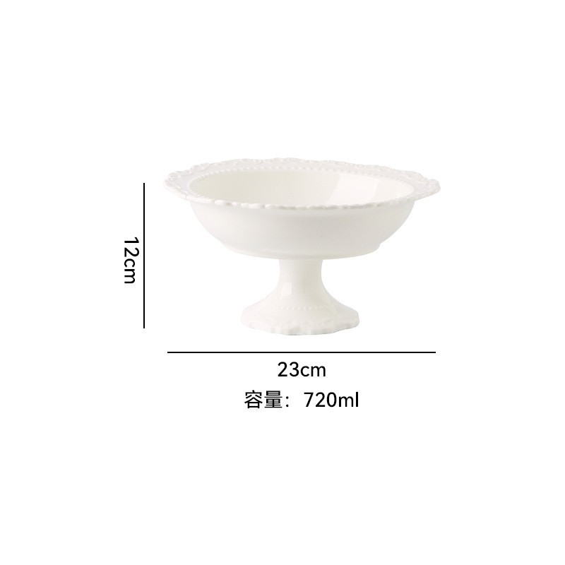 Combinación de platos de frutas de 9 pulgadas en blanco