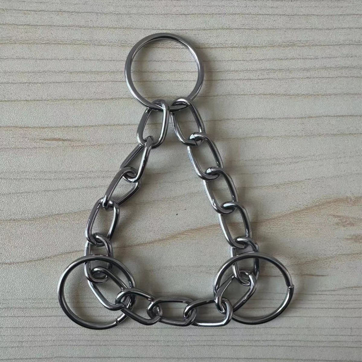 Triple anillo P cadena collar de mascotas medio P cadena collar accesorios de cadena de hierro de tres anillos cadena de collar de mascotas cadena de perros