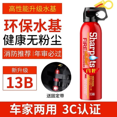 model 21B water-based, small, high-temperature | Vehicle fire extinguisher - upgraded-version-13b-red-water-based-600ml-strap