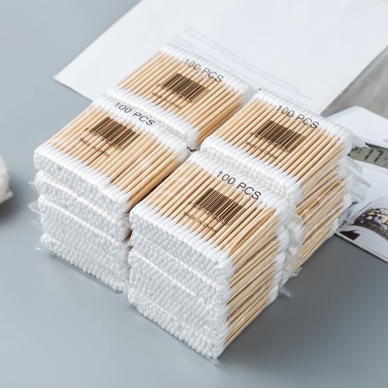 Disposable cotton swabs