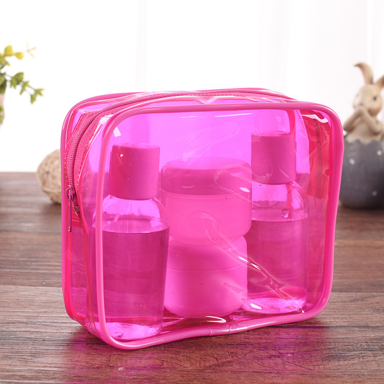 Bolsas de maquillaje de viaje bolsas de lavado de PVC bolsas de almacenamiento bolsas de maquillaje de plástico bolsas de maquillaje de pegamento de PVC bolsas