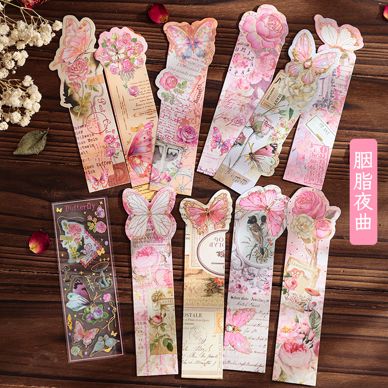 Mu teñido mariposa en forma de marcadores mariposa serie de errores de libros de mano materiales de decoración estudiantes de lectura marcadores