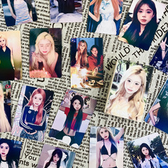 網紅琴家kk個人周邊盒裝55張不重複三寸鐳射小卡拍立得自印LOMO卡