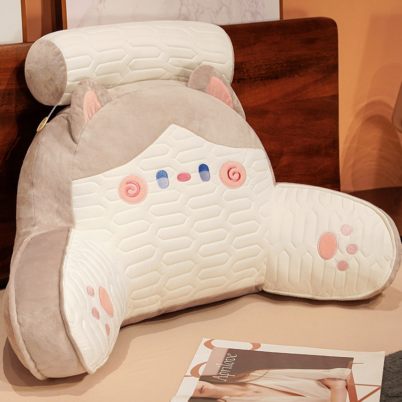 Bolsillo de cabecera de cama grande respaldo almohada de cama para niños almohada de lectura almohada de cintura sofá almohada de dormitorio almohada estudiante