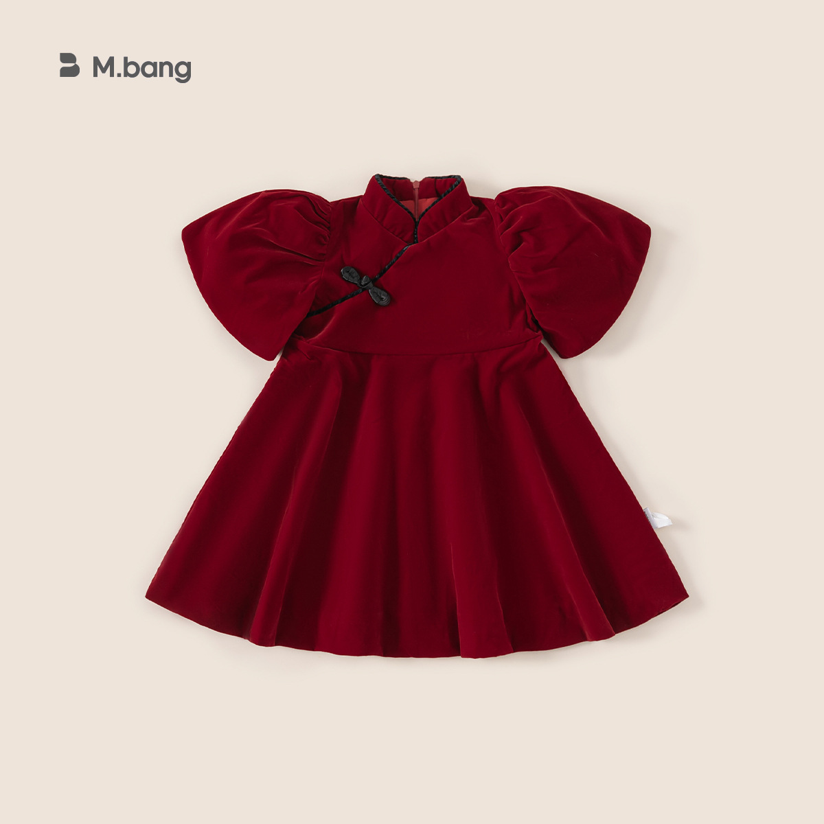 Vestido de Princesa con Mangas Abullonadas para Niñas, Ropa Infantil Bangxuan, Traje de Año Nuevo, Estilo Chino, Vestido Rojo para Niñas Pequeñas image 9