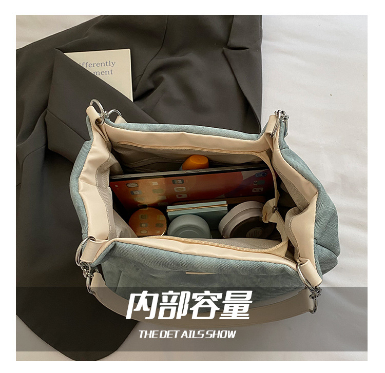 Korean style simple and versatile bag for women, new summer 2025 fashion and niche handbag, large capacity tote bag for commuting Specification drawing