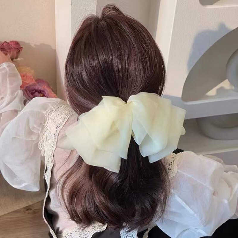 Net Celebrity 2022 New High-end Sense Hairpin Back of Head Oversized Bow Clip Headwear Hairpin Women's Summer