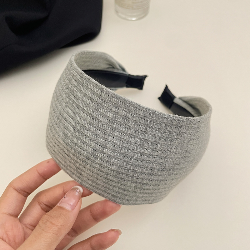 Yi Mengling con el mismo cráneo alto tejido banda de cabello mujer no estrangular la presión de cabello banda de cabello de borde ancho adornamiento de cabello rojo lavar la cara tarjeta de cabello