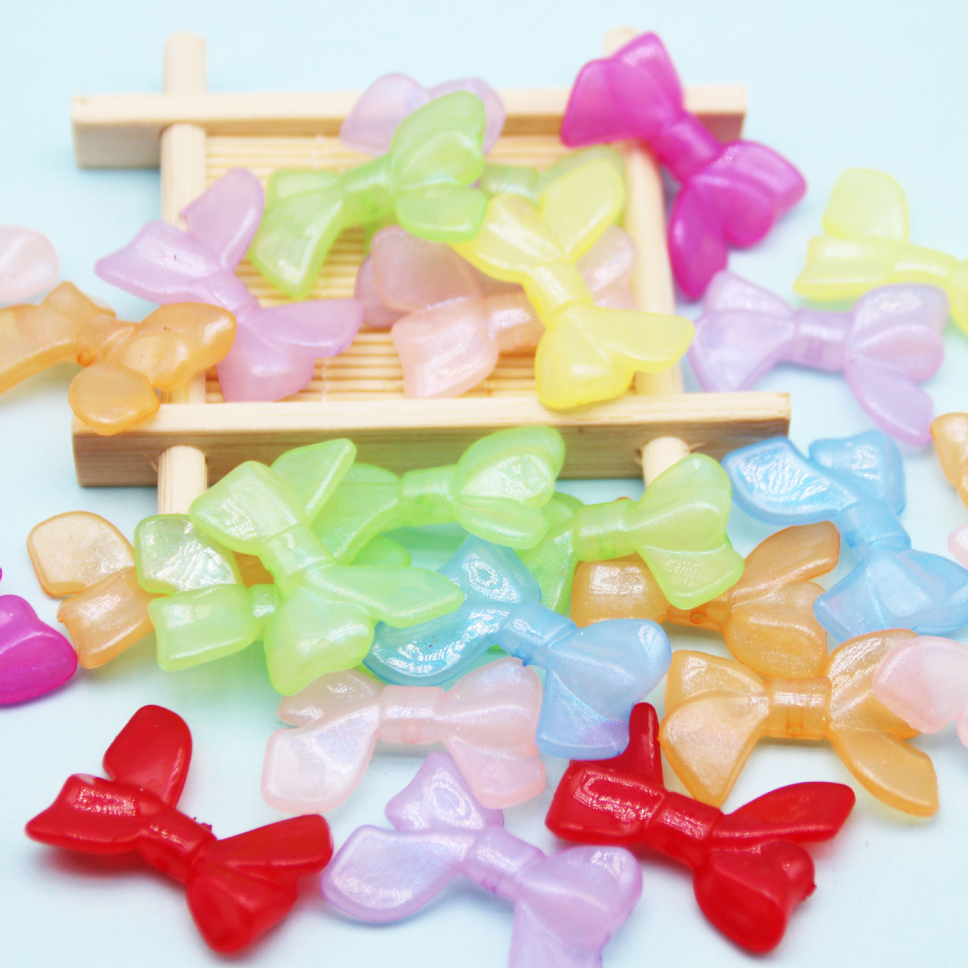 Acrylic children's hairgrip with bow handmade