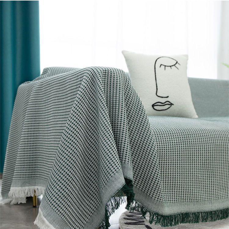 沙发毯网红沙发套罩北欧全盖ins风双人单白色全包沙发盖布蔓越家