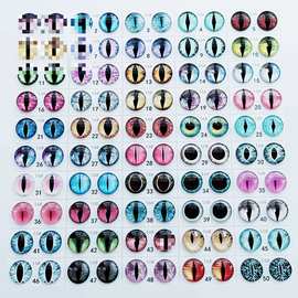 材料玩偶扭扭假眼珠恐眼动物水晶玻璃手工龙diy眼睛义眼其他