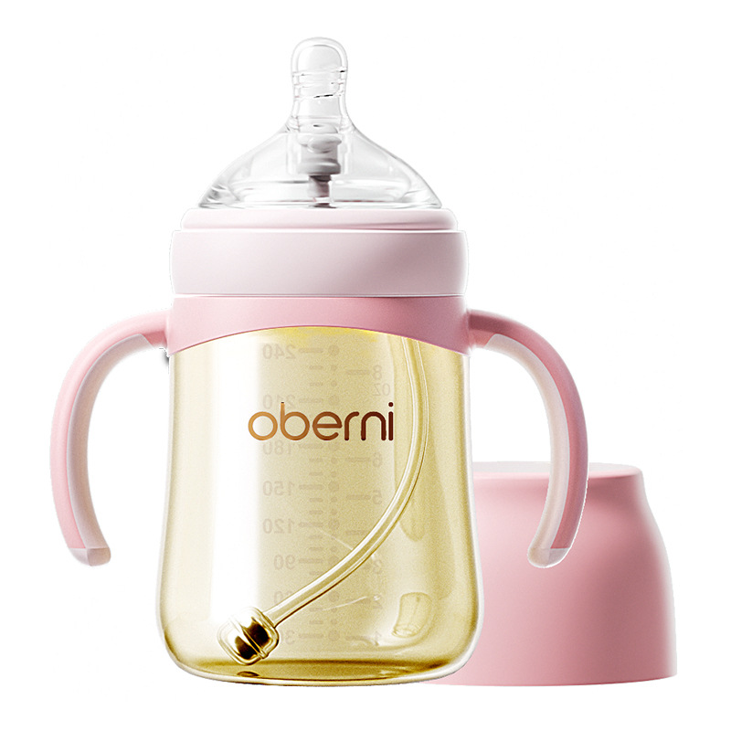 Biberón de Sorbete PPSU para Bebé 240 ml 6 cm Boca Ultra Ancha con Asa