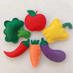 卸売りDIY児童教育果物野菜工芸品装飾幼稚園教育シミュレーション野菜フェルト玩具