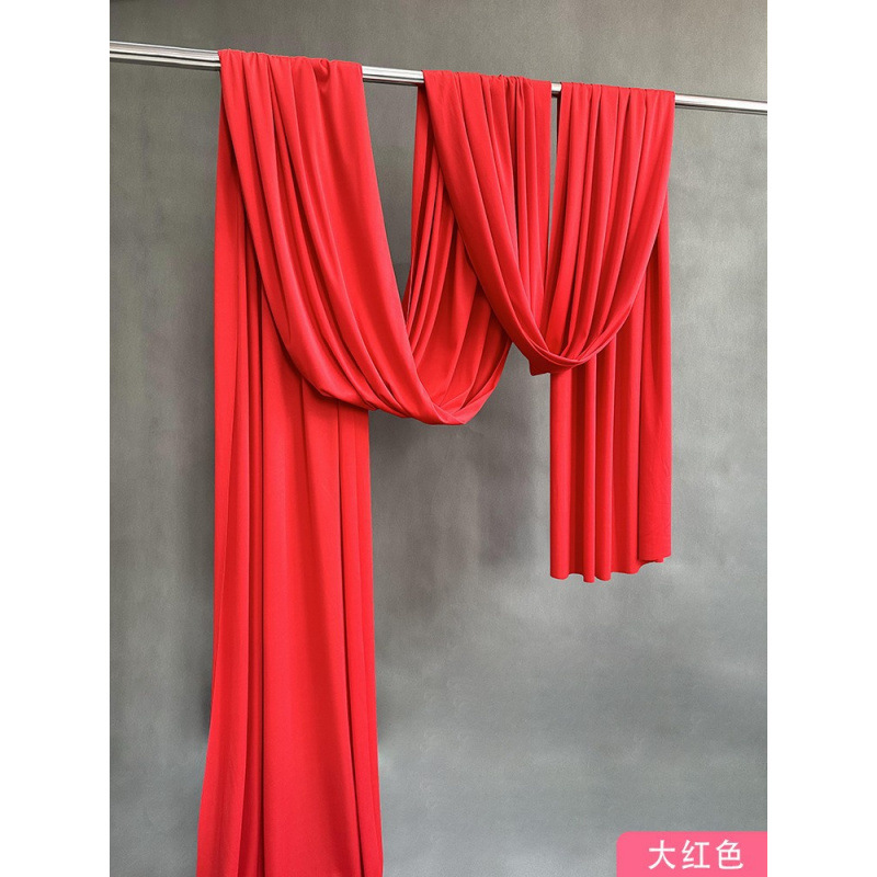 Techo de la boda cortina de seda de leche tela elástica decoración azul cortina de fondo de la sala de bodas coreana