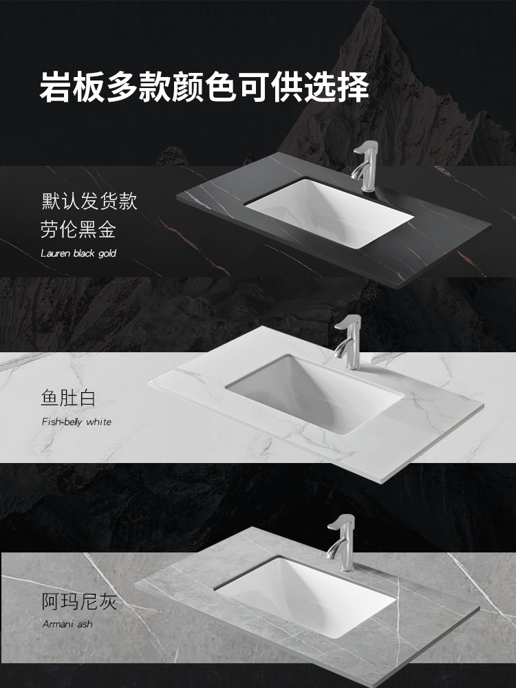 Moderno minimalista espacio gabinete de baño de aluminio baño balcón lavabo combinación de cerámica lavabo