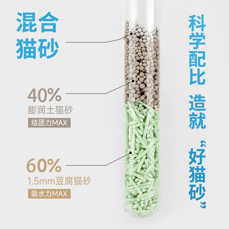 arena de tofu transfronteriza arena de tofu de gato inodoro arena de tofu de gato arena mixta arena de tofu de agua aglomerada arena de gato arena de té verde arena de tofu envasado al vacío