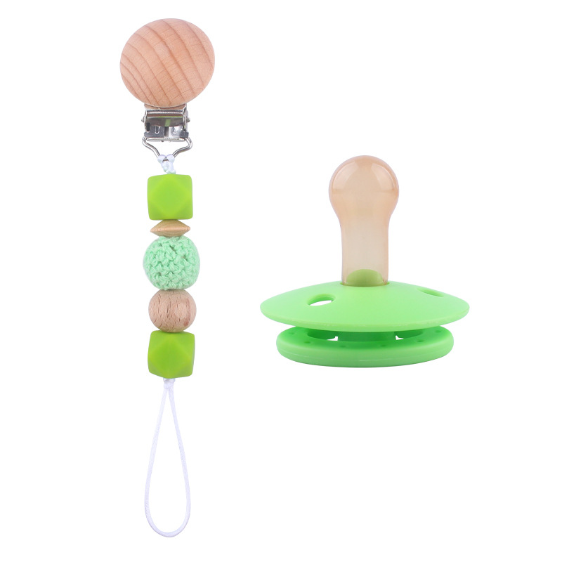 Nuevo bebé haya clip chupete cadena bebé creativo de silicona octogonal cuentas anti-caída cadena chupete traje