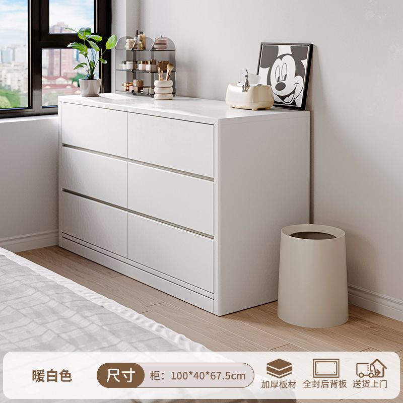 Gabinete de tocador en un dormitorio simple y moderno estilo de crema mesa de maquillaje mesa de maquillaje gabinete de almacenamiento de madera maciza