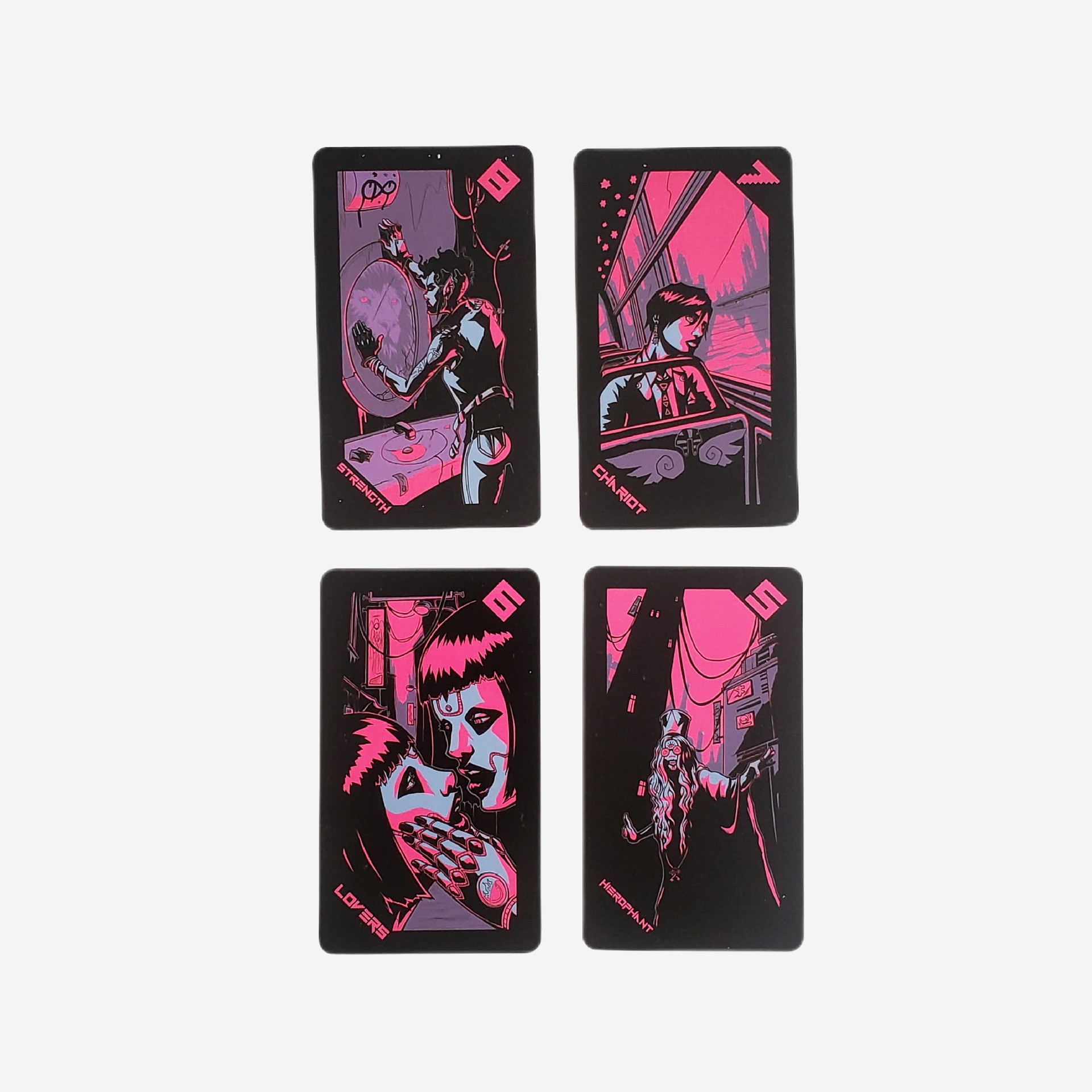 Cartas de jogo de tabuleiro tarot neon moon para festas divertidas_voghion.com