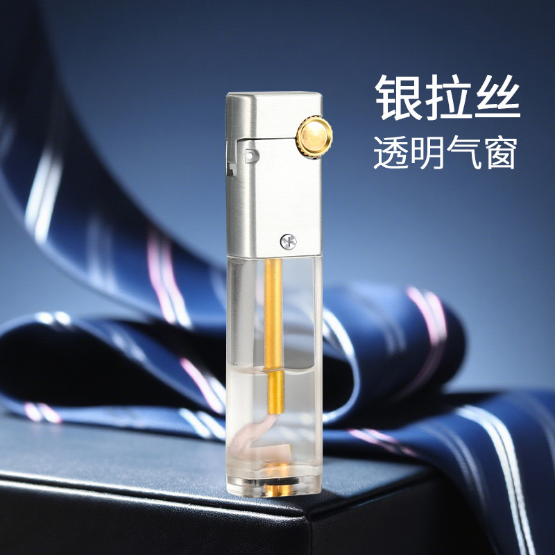 XF-FG201油机透明油仓储油式打火机可视油仓砂轮煤油打火机代发|undefined