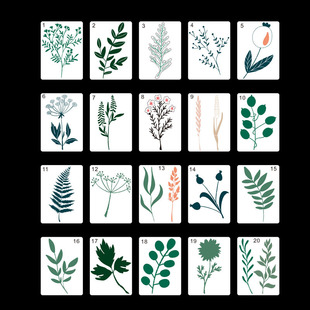 Amazon New Painting Template Plant Template DIY Wall Painting Decorative Cut Out Template Christmas Template