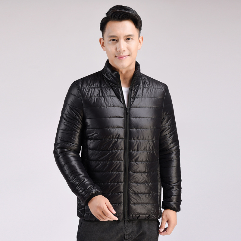 Lightweight down Cotton Jacket Short Style Men's 2026 Autumn and Winter Korean Style Stand Collar Youth Jacket Winter Style Fashionable Urban Style