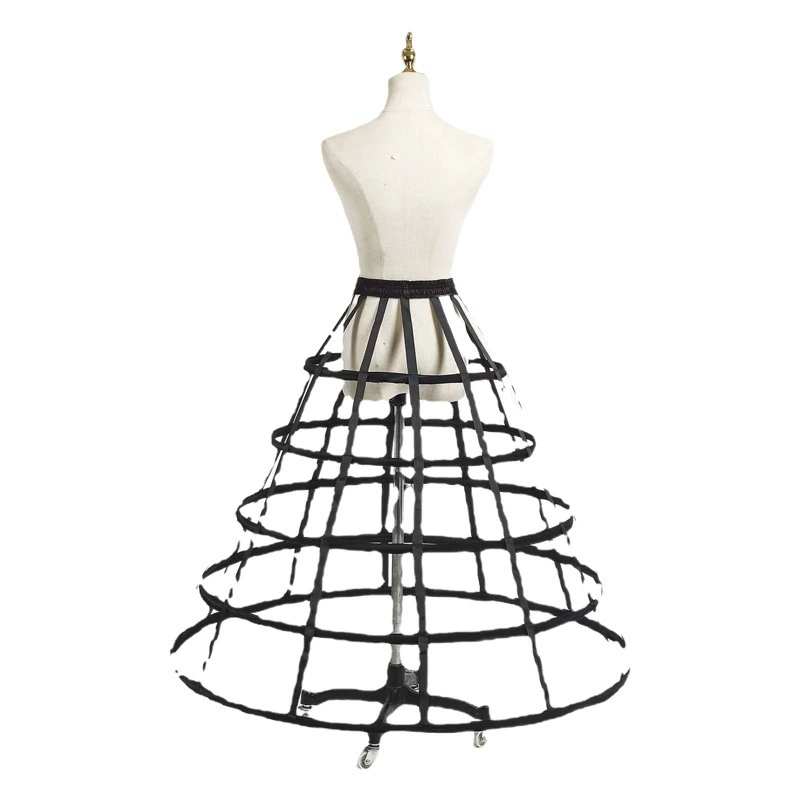 Различные ажурные нижние юбки в виде птичьих клеток с косточками в виде рыбьей кости в размерах два, три, четыре и пять, черно-белая прозрачная нижняя юбка для косплея Лолиты.