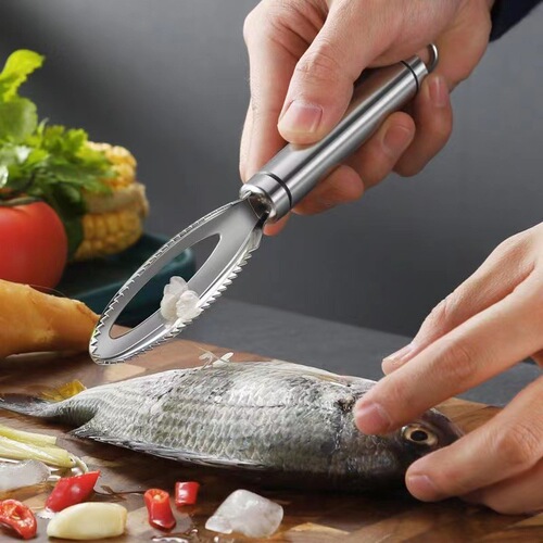 430 stainless steel fish scale remover, stainless steel fish brush knife, fish scale planer, fish killing tool, fish scale remover