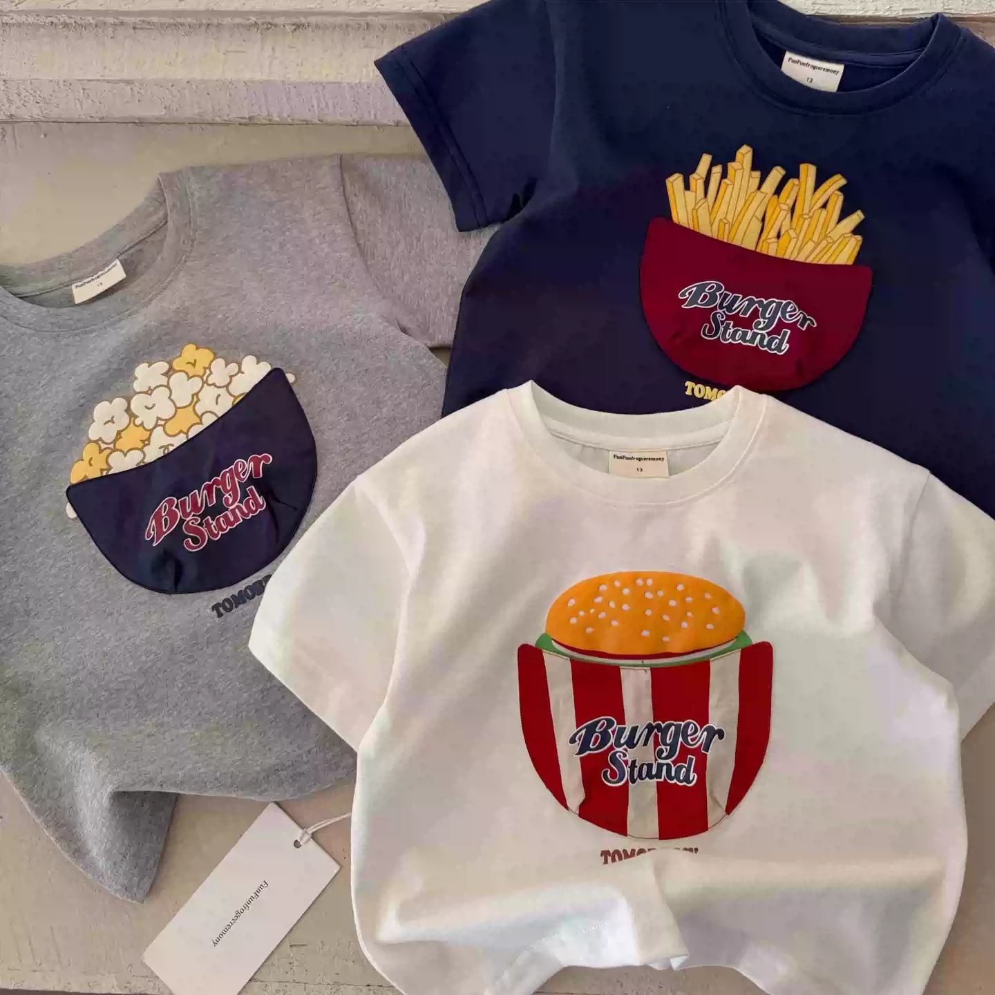 Children's cotton summer cartoon breathable short sleeve T-shirt