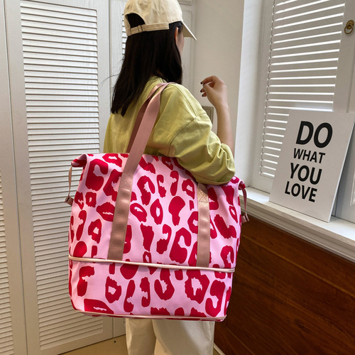 Foldable travel bag, portable large-capacity portable fitness bag, one-piece drop-shipping dry and wet separate fitness bag