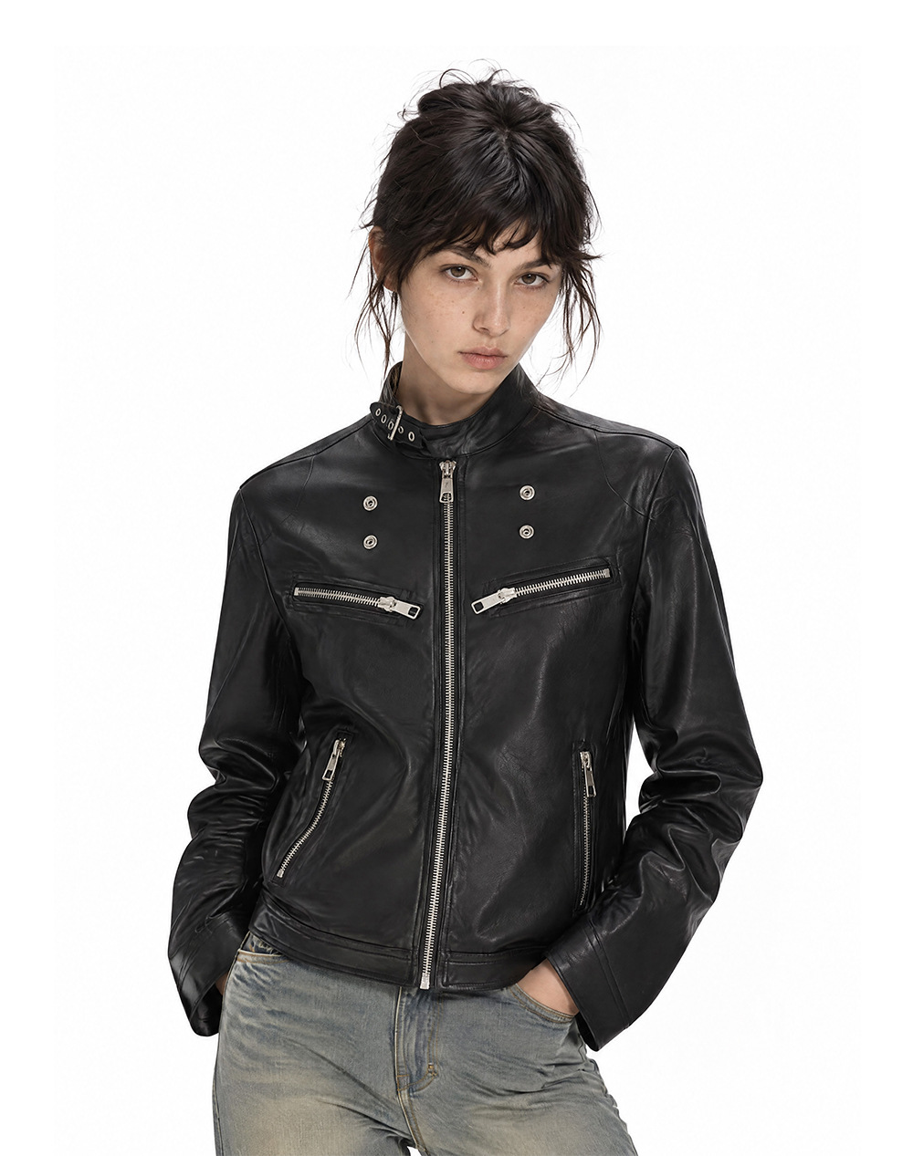 MADEEXTREME Multi-Zip Slim Fit Moto Jacket