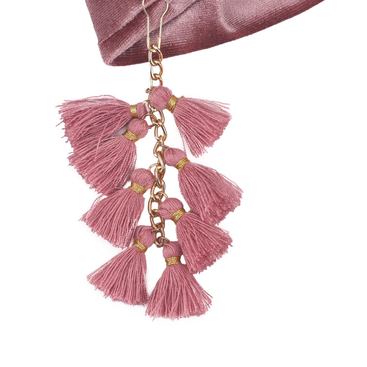 Spring New Women's Headscarf Hat European And American Retro Fashion Fringed Headhat Bohemian Cross Pullover Hat_voghion.com