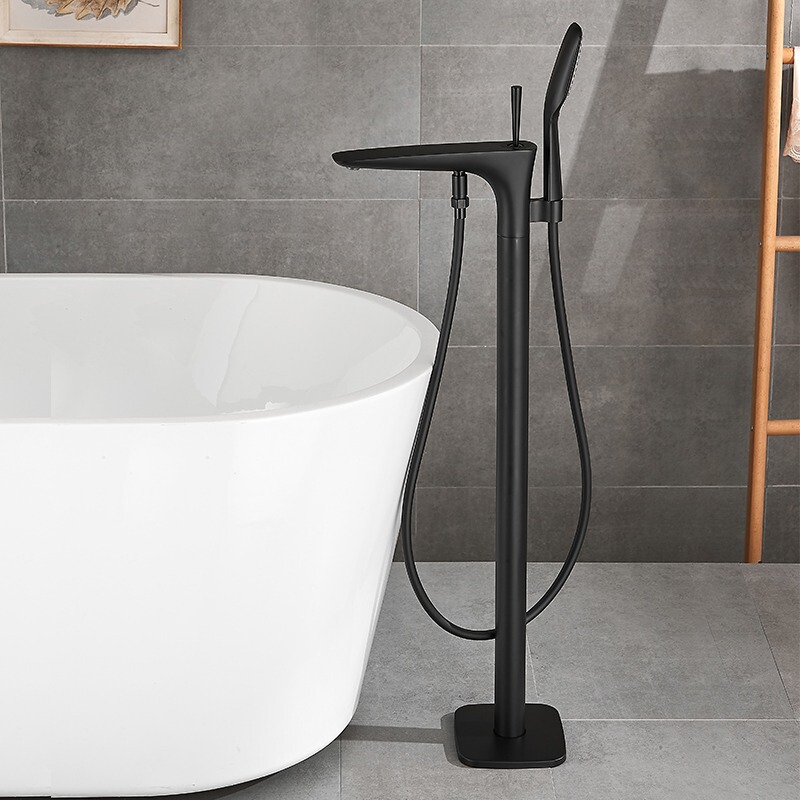 All-copper Bathtub Faucet Floor-standing Wooden Barrel Cylinder Side Column Basin Faucet Bathroom Vertical Hot and Cold Water Shower Head All-copper Bathtub Faucet Floor-standing Wooden Barrel Cylinder Side Column Basin Faucet Bathroom Vertical Hot and Cold Water Shower Head
