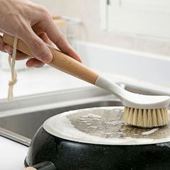 天然劍麻鍋刷不沾油鍋碗刷長柄刷子洗鍋碗廚房清潔刷鍋神器清潔刷