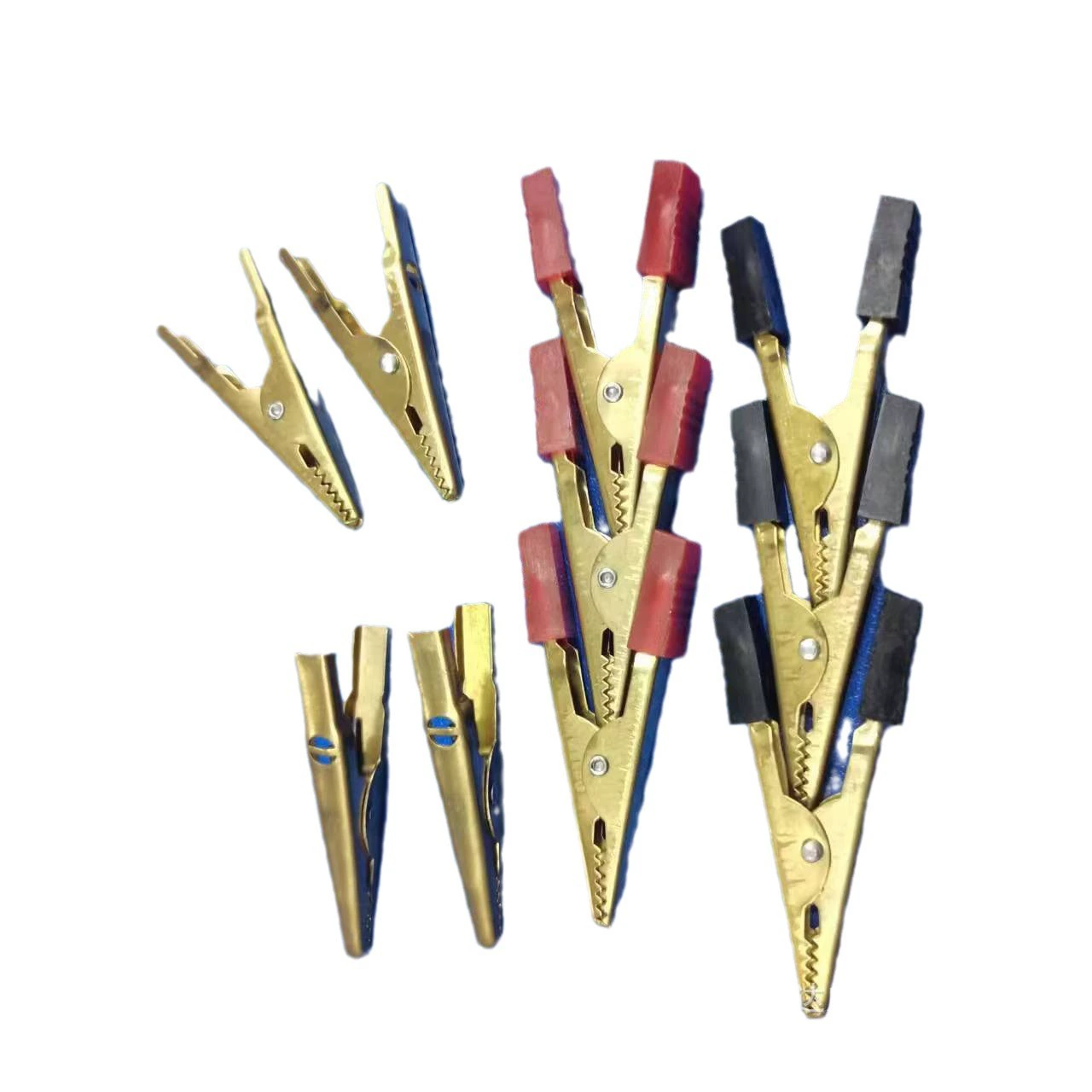 Крокодил зажим из чистой меди большая длина 52мм полностью медный тестовый зажим проводной зажим экспериментальный толстая медь