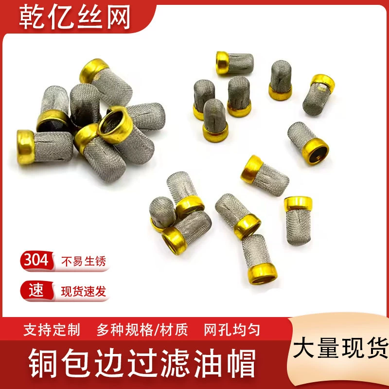 Топливный фильтр-крышка с медной окантовкой из проволочной сетки плетеная крышка фильтр-крышка для штамповки топливного насоса дезактивация из нержавеющей стали окантовка