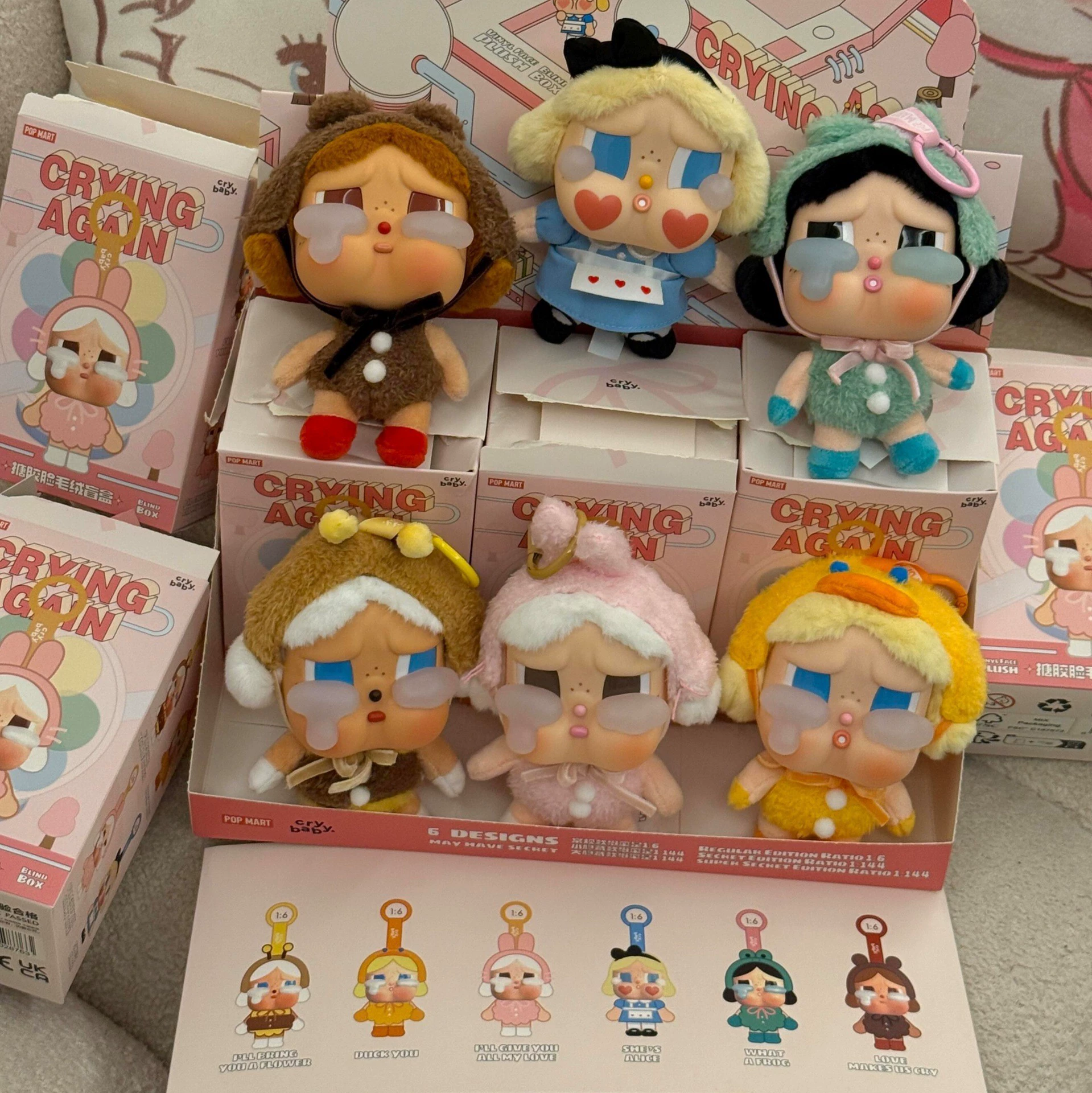 CRYBABY Tears Crying Baby Alice Series клей эмаль лицо плюш слепой бокс трендовые занавеси украшения игрушки/оптом