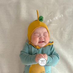 2024 spring new baby jumpsuit ins Korean version pear print baby outing suit