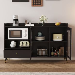 Sideboard Cabinet, Side Cabinet, Tea Cabinet, Solid Wood Multi-Functional Living Room Dining Storage Cabinet, Kitchen Cabinet, Slate Sideboard