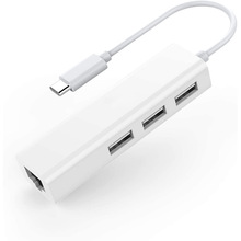 ����TYPE C HUB�DRJ45���׾W��+3��USB2.0 hub to rj45�W�ڼ�����