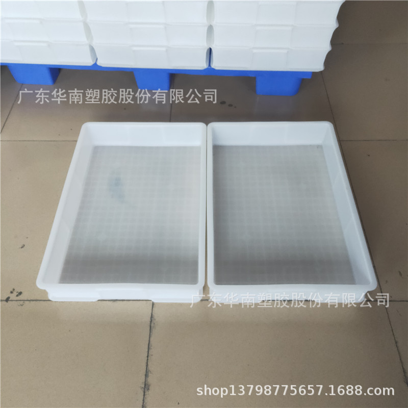 加厚塑料周转盘子白色周转箱黄色周转框615*420*95mm